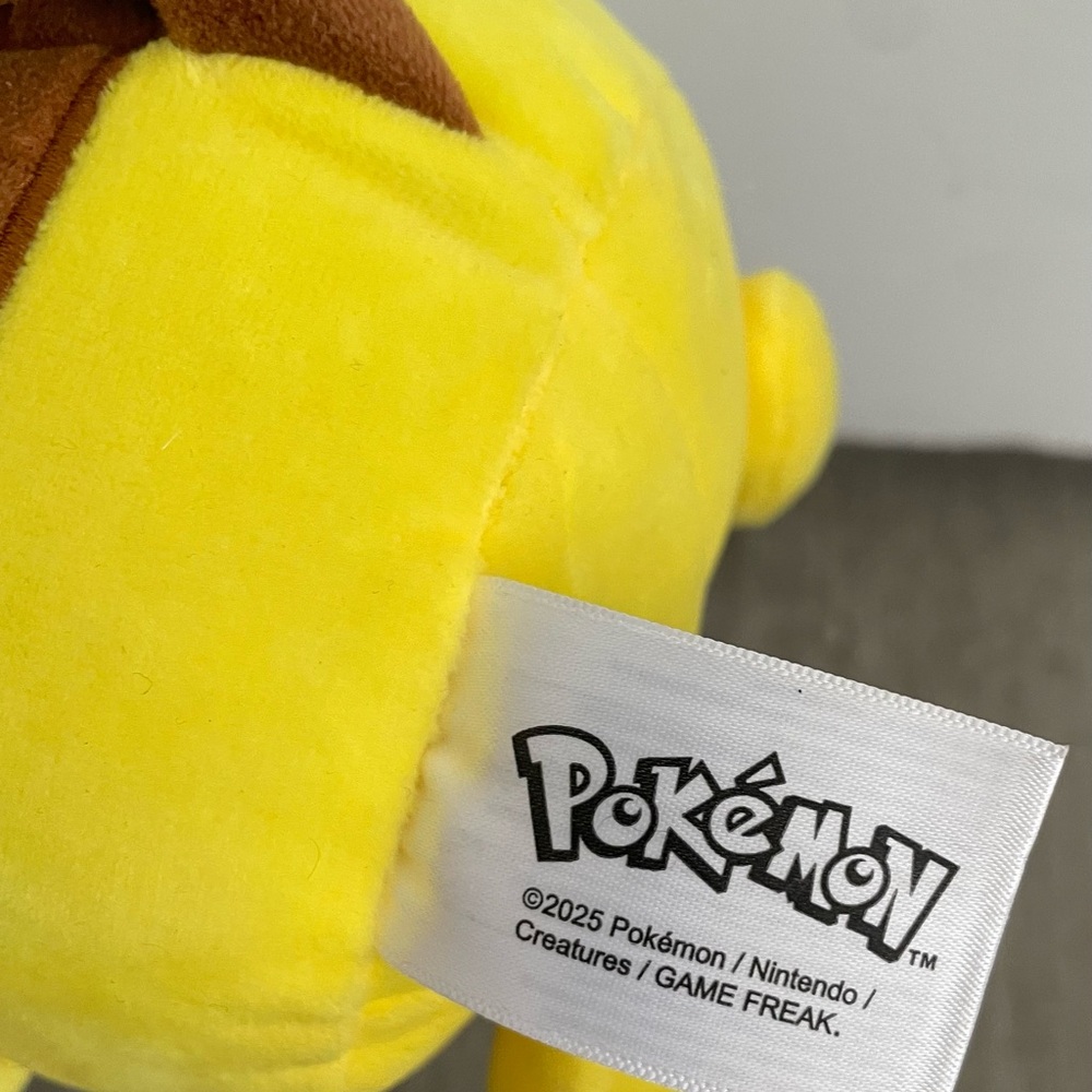 Pikachu Pokemon Yellow Plushie with Captain Hat size 8” - Picture 6 of 7